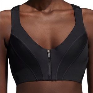 Adidas x Ivy Park Black Zip Sports Bra